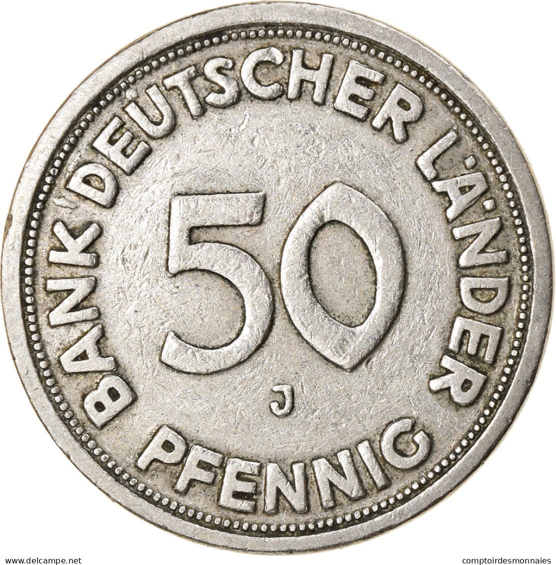 Monnaie, République Fédérale Allemande, 50 Pfennig, 1949, Hambourg, TTB - 50 Pfennig