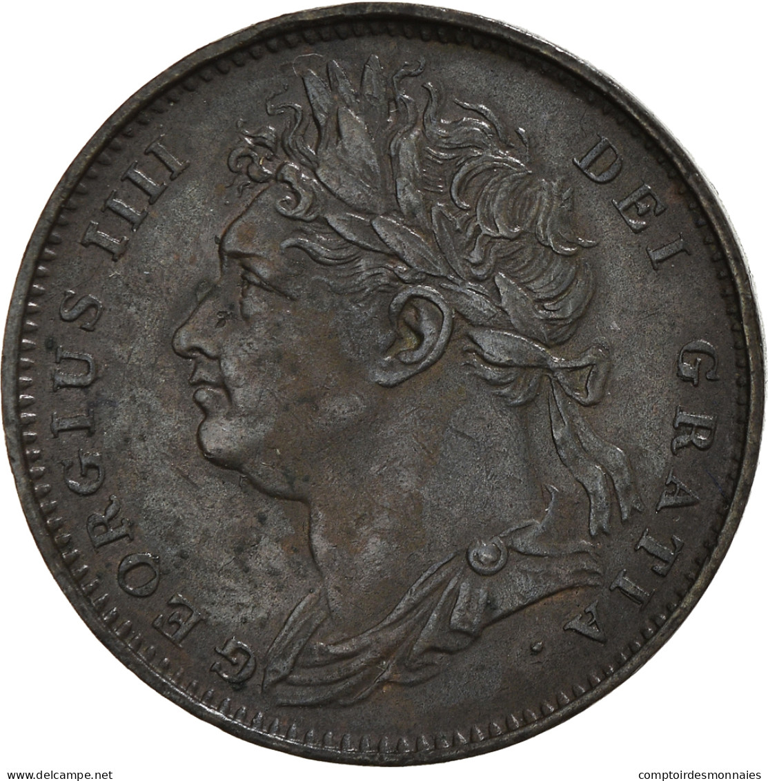 Monnaie, Grande-Bretagne, George IV, Farthing, 1822, TTB, Cuivre, KM:677 - B. 1 Farthing