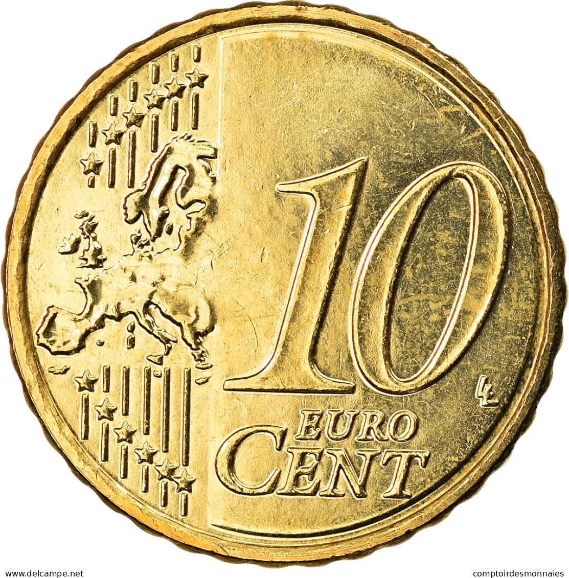 Chypre, 10 Euro Cent, 2013, SPL, Laiton, KM:New - Cyprus