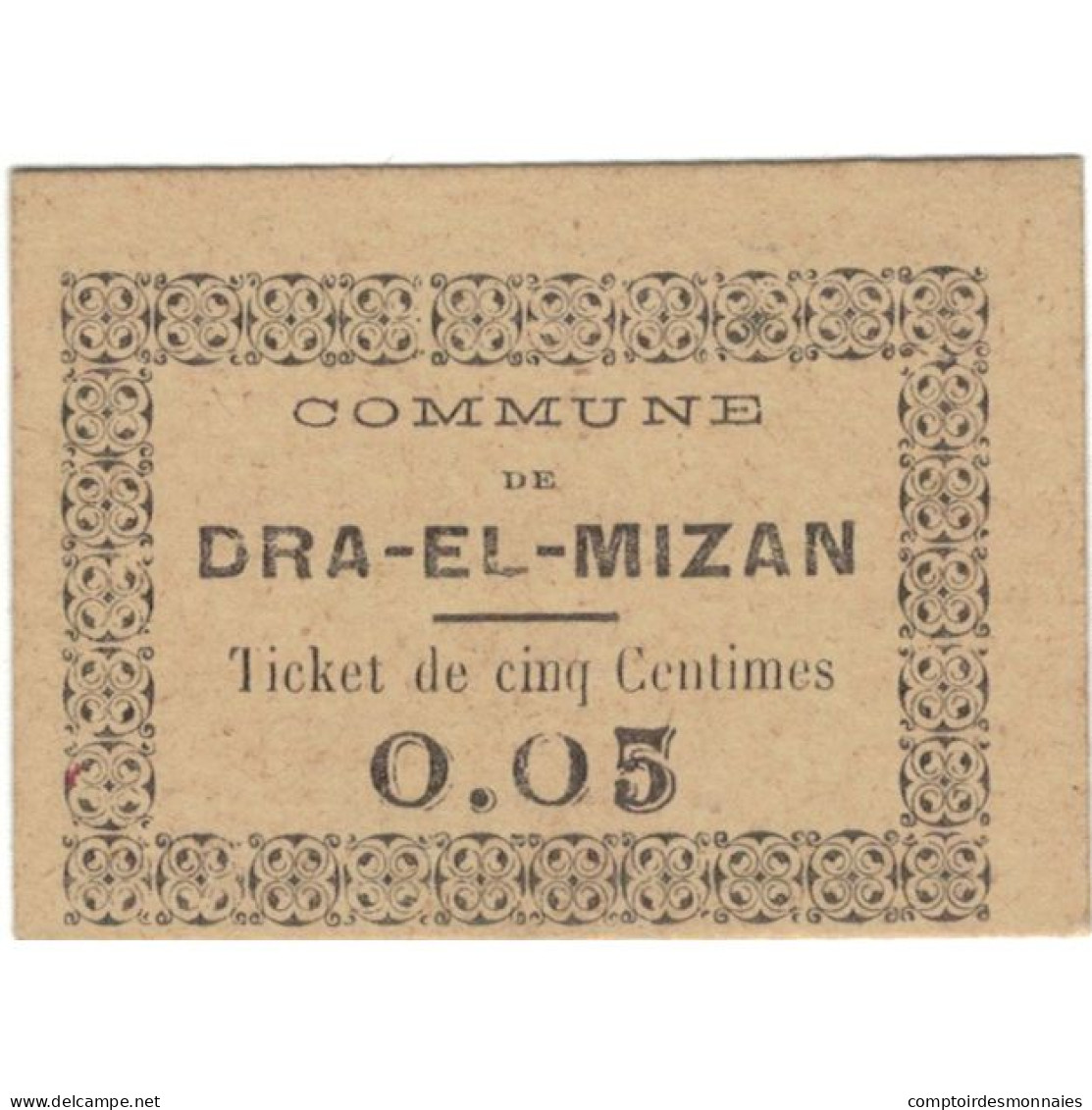 Billet, Algeria, 5 Centimes, N.D, 1917, 1917-02-27, SUP - Algerien