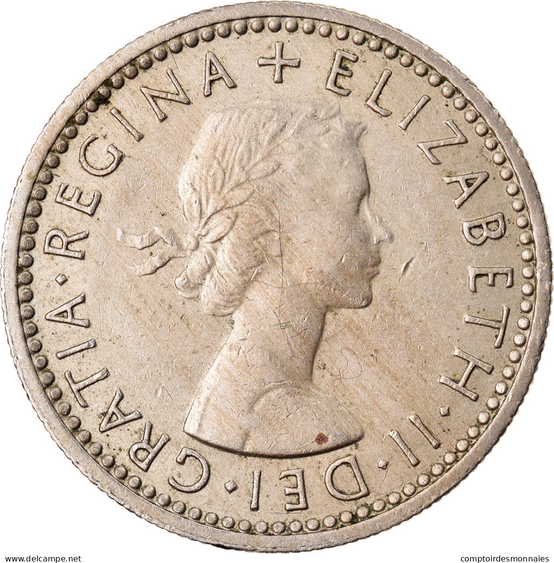 Monnaie, Grande-Bretagne, Elizabeth II, 6 Pence, 1961, TB+, Copper-nickel - H. 6 Pence