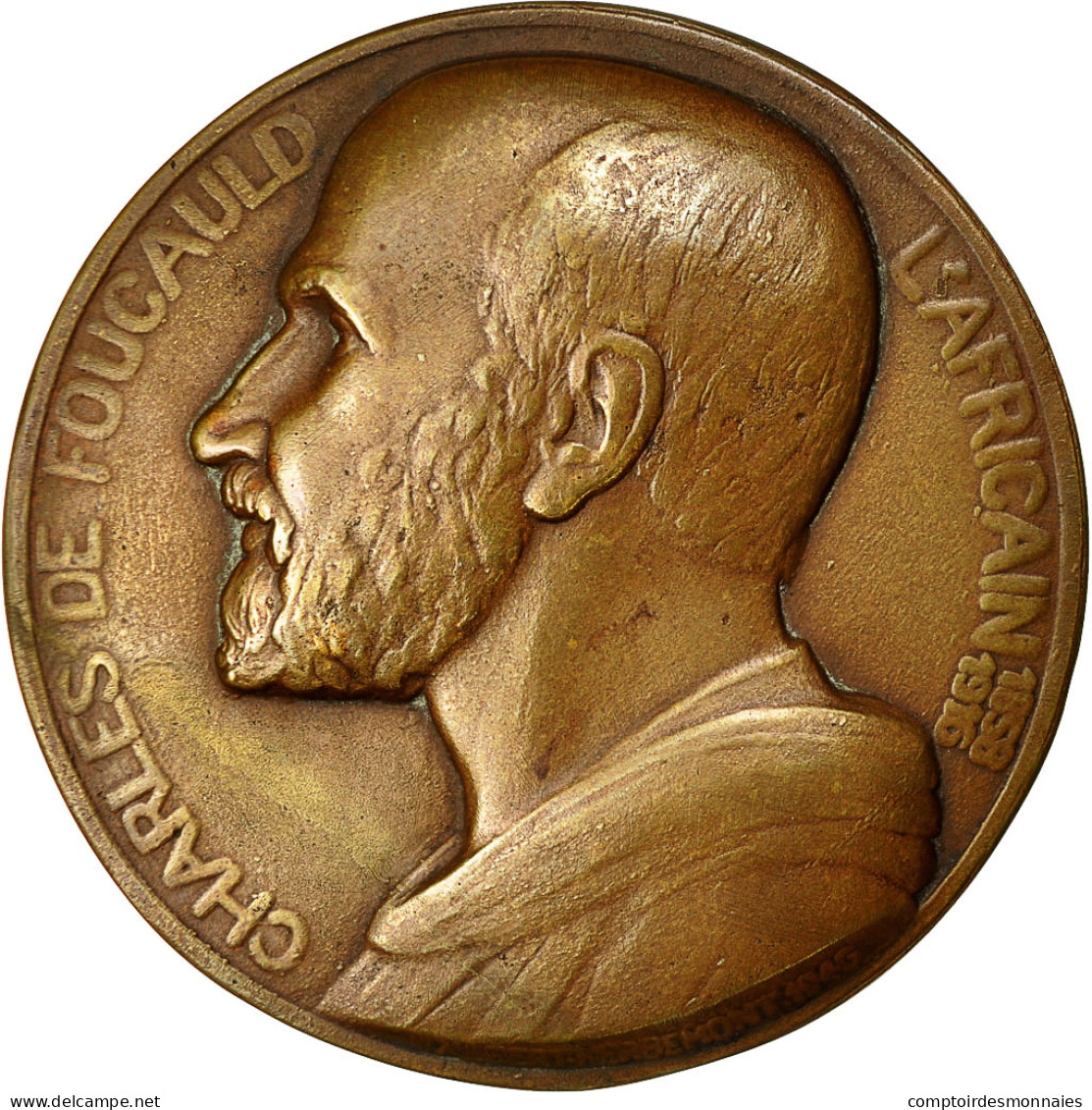 Algeria, Médaille, Charles De Foucauld L'Africain, 1946, Albert Herbemont - Autres & Non Classés