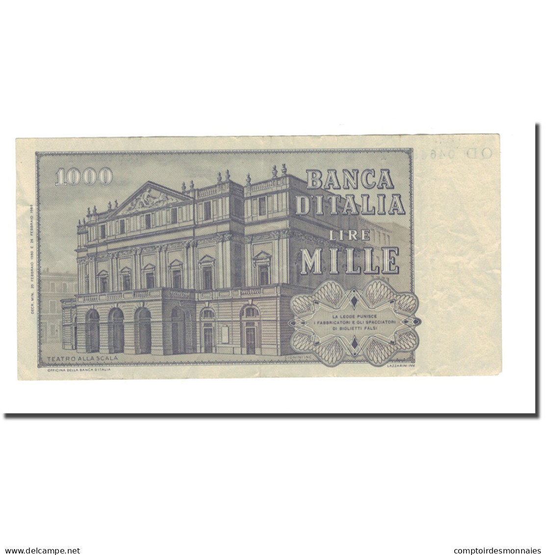 Billet, Italie, 1000 Lire, 1969-1981, 1980-02-20, KM:101g, TB - 1000 Liras