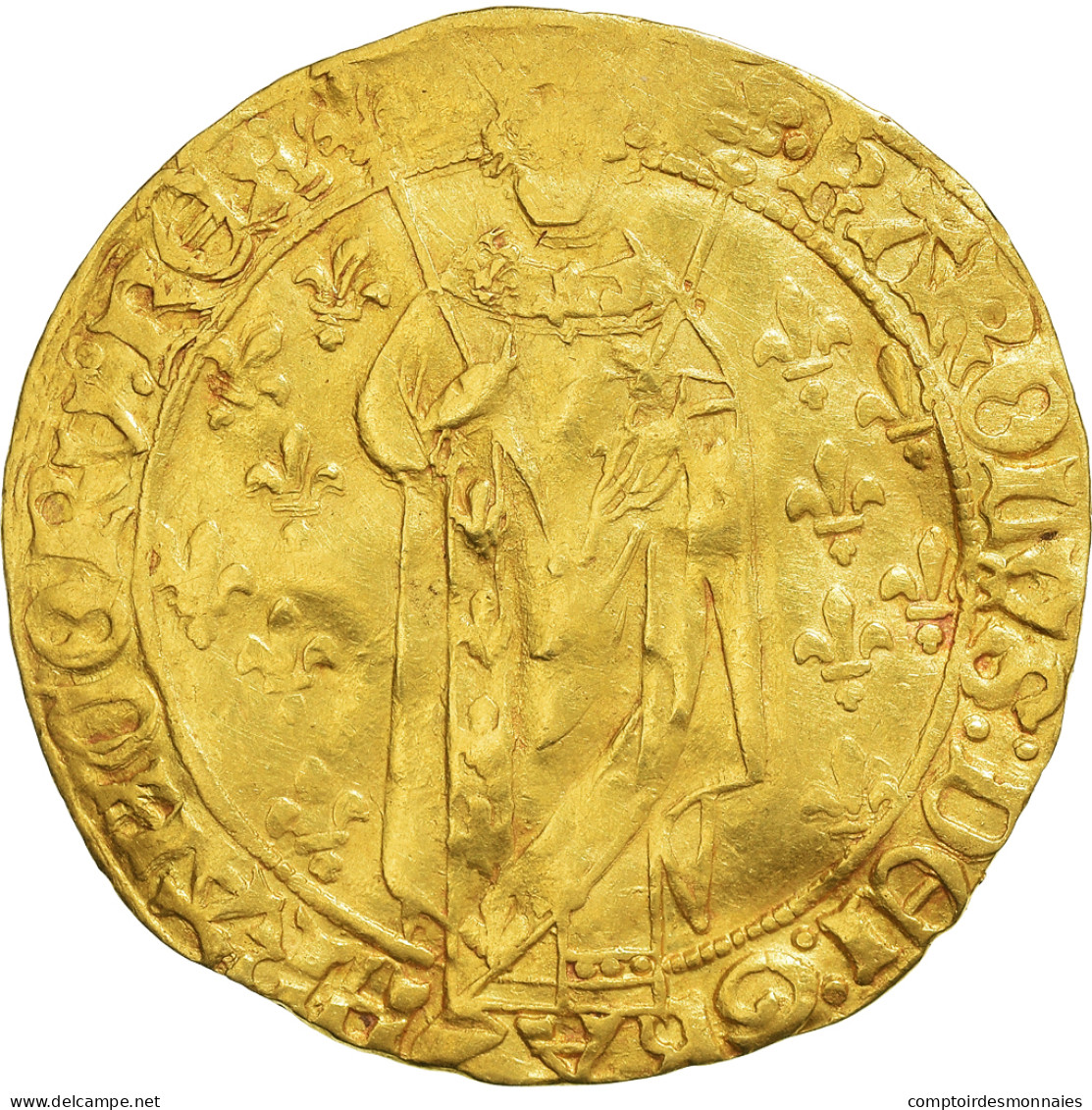 Monnaie, France, Charles VII, Royal D'or, 1431, Tours, TTB, Or, Duplessy:455A - 1422-1461 Karl VII. Der Siegreiche