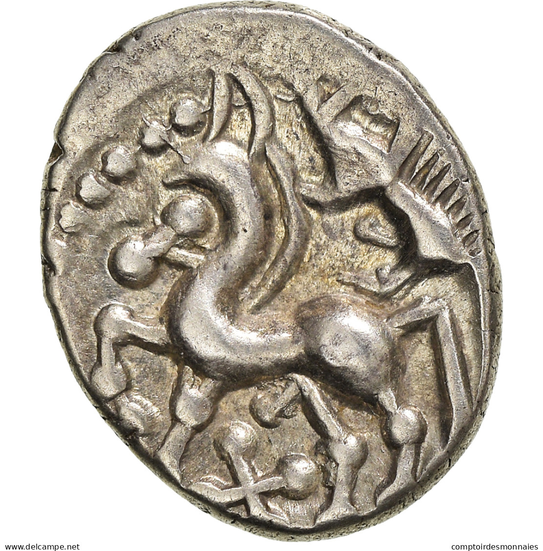 Monnaie, Bituriges, Denier Au Sanglier Et à La Croix, 1st Century BC, TTB+ - Gauloises