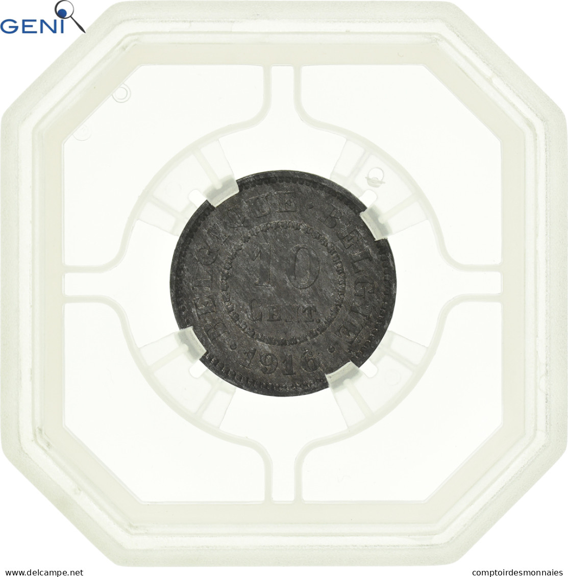 Monnaie, Belgique, 10 Centimes, 1916, GENI, MS65, FDC, Zinc, KM:81, Gradée - 10 Centimes