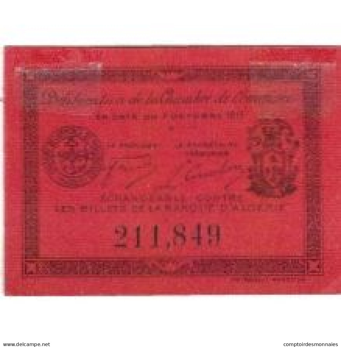 Billet, Algeria, 5 Centimes, Chambre De Commerce, 1915, 1915-10-07, SUP - Algerien