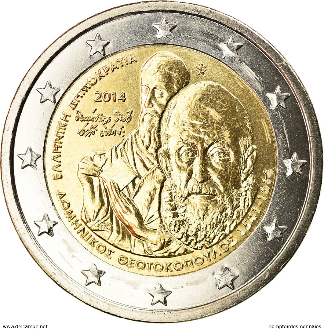 Grèce, 2 Euro, Teotokoupolos, 2014, SPL, Bi-Metallic, KM:New - Greece