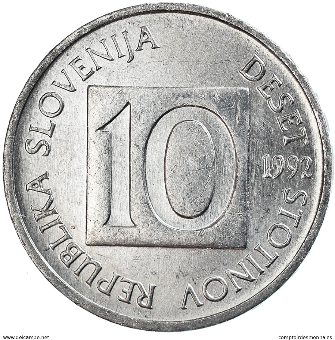 Monnaie, Slovénie, 10 Stotinov, 1992, TTB, Aluminium, KM:7 - Eslovenia