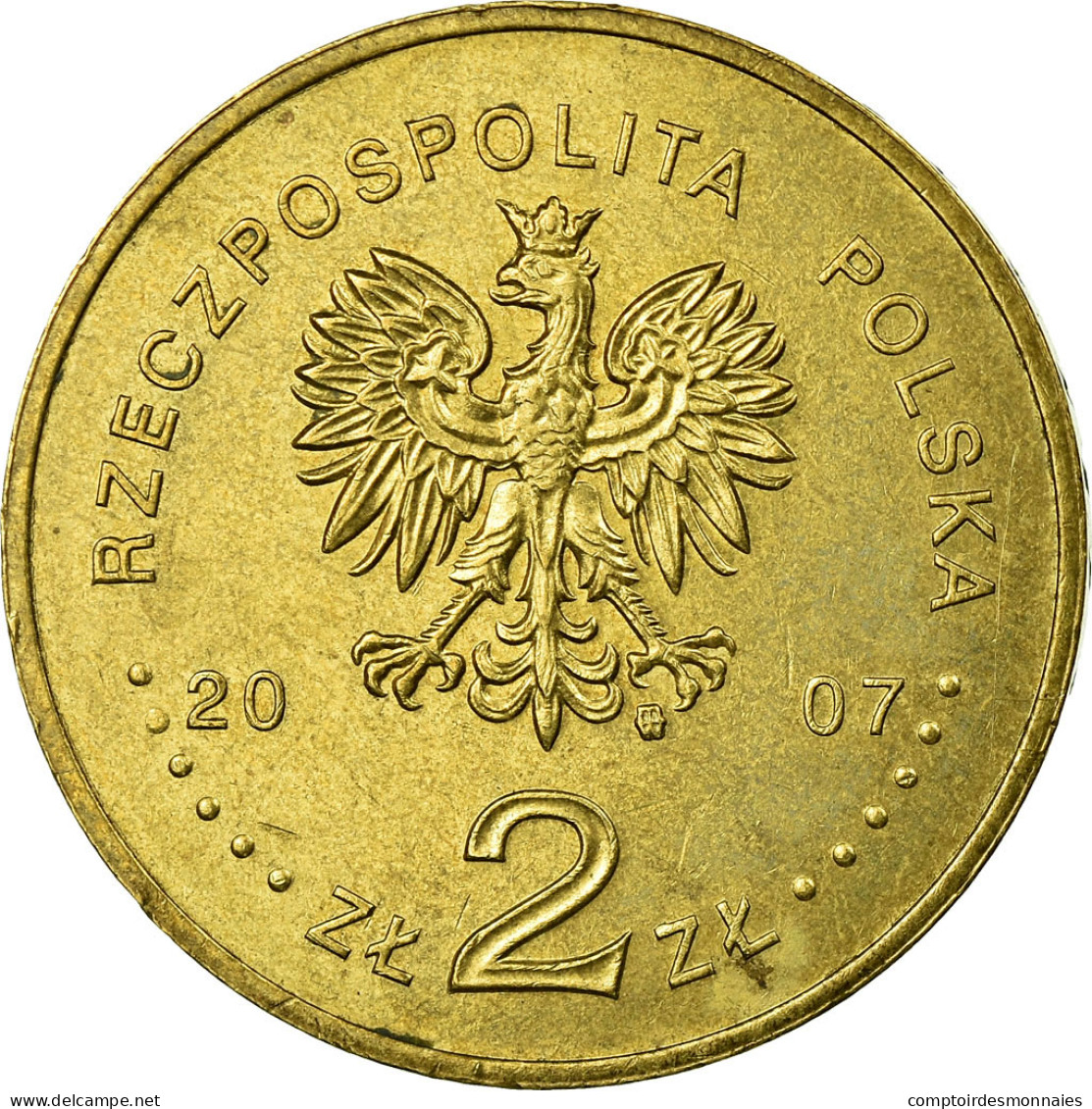 Monnaie, Pologne, History Of Zloty, 2 Zlote, 2007, Warsaw, TTB, Laiton, KM:592 - Pologne