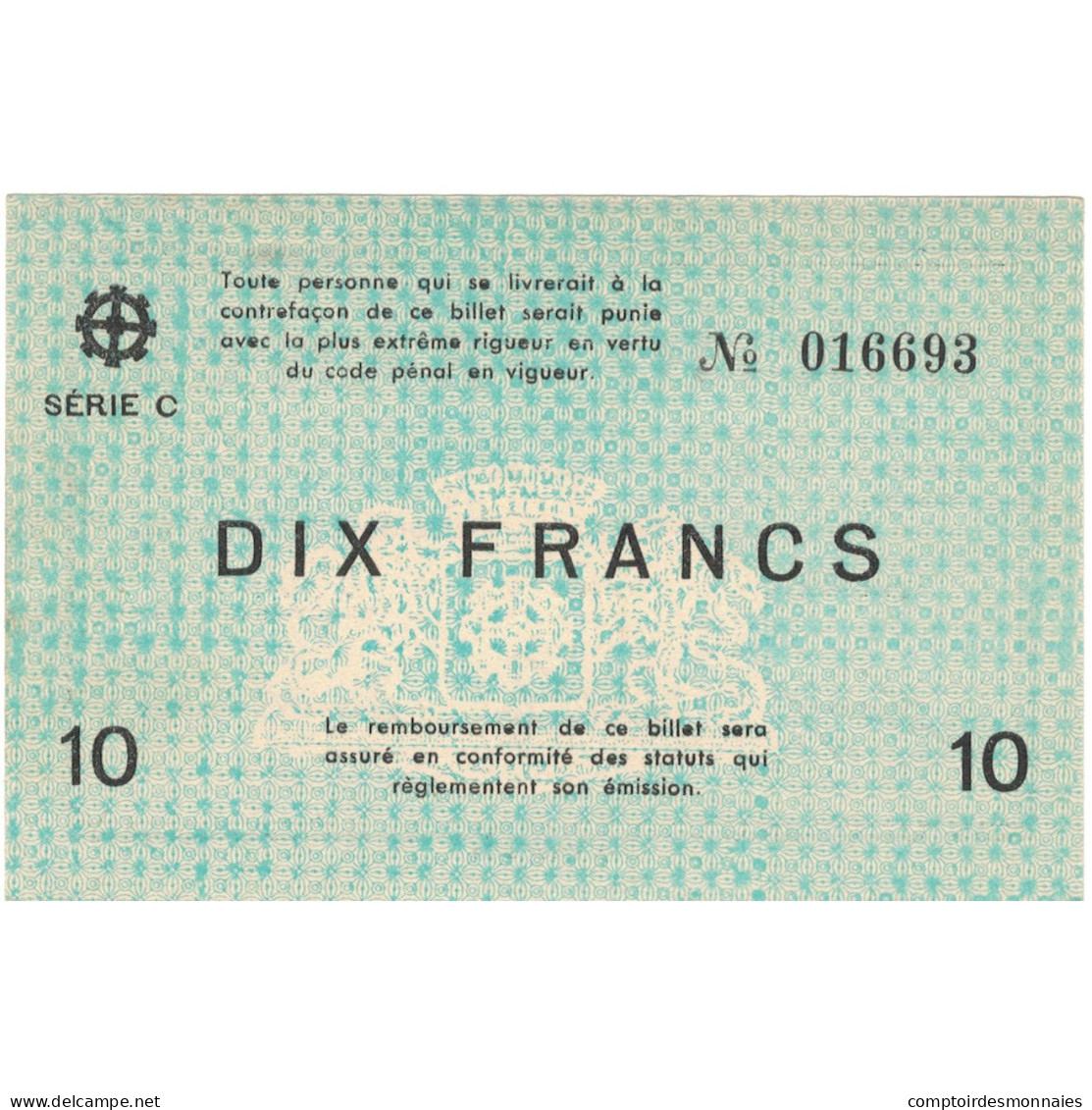 France, Mulhouse, 10 Francs, 1940, SPL - Notgeld