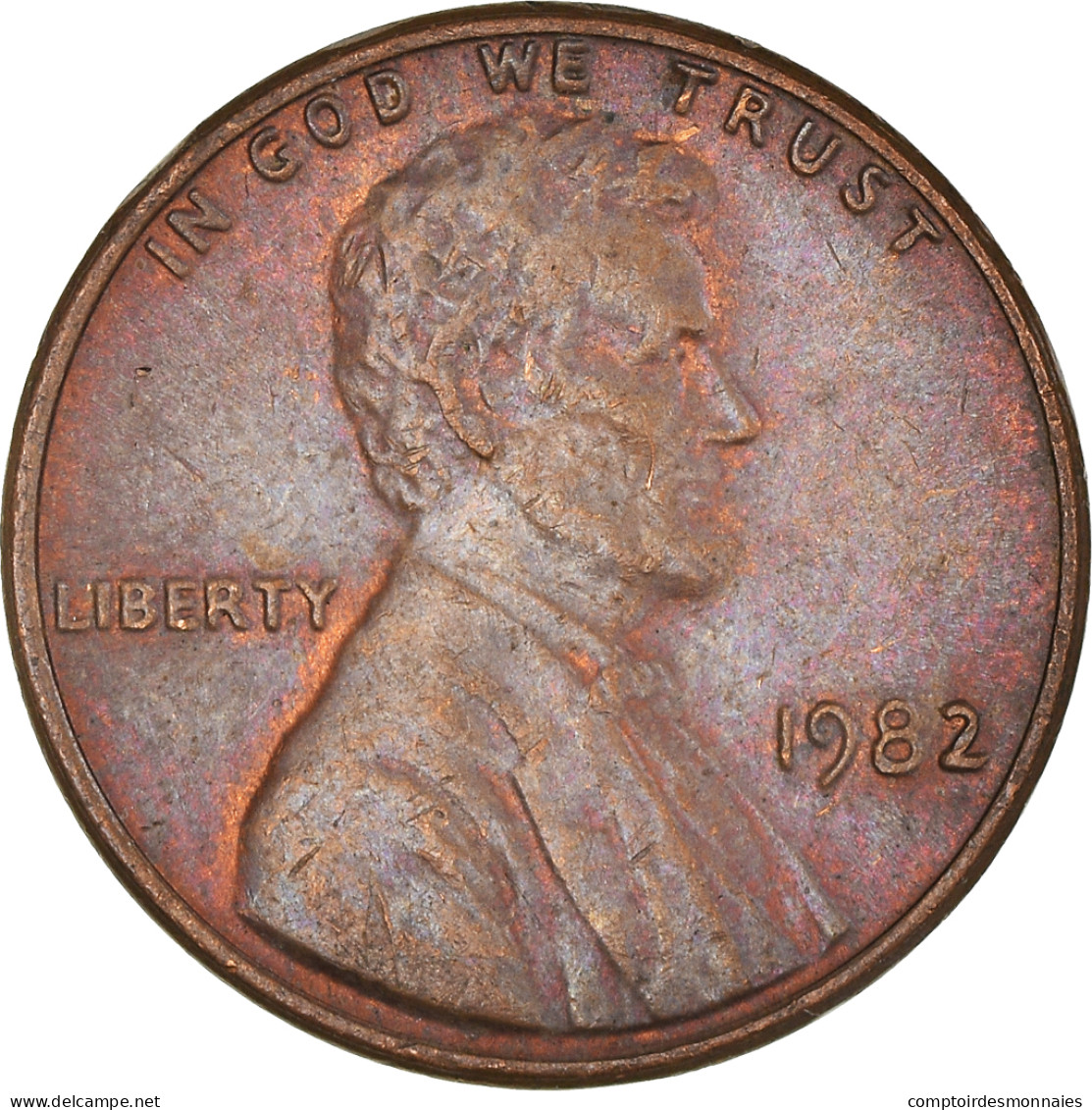 Monnaie, États-Unis, Lincoln Cent, Cent, 1982, U.S. Mint, Philadelphie, TTB - 1959-…: Lincoln, Memorial Reverse