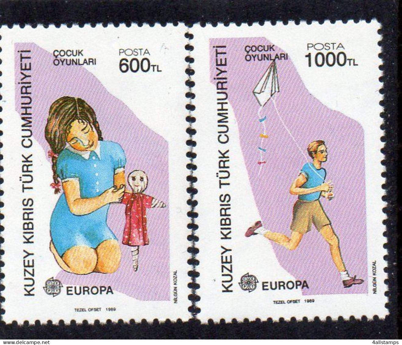 1989 Turks Cyprus 249/250a : ** MNH, Postfris, Postfrisch , Neuf Sans Charniere - 1989