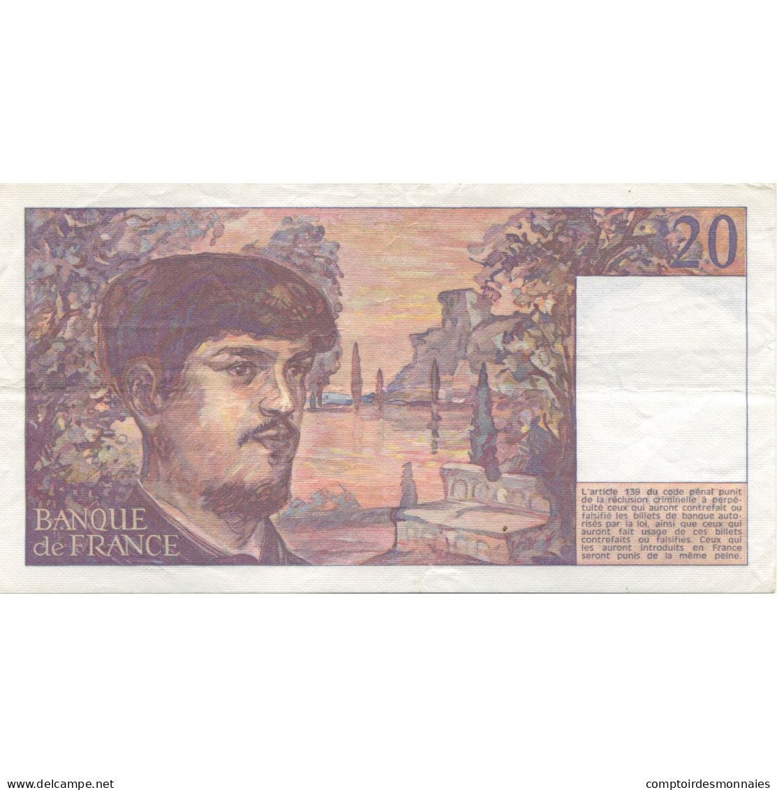 France, 20 Francs, Debussy, 1980, SUP, Fayette:66.1.a.1, KM:151a - 20 F 1980-1997 ''Debussy''