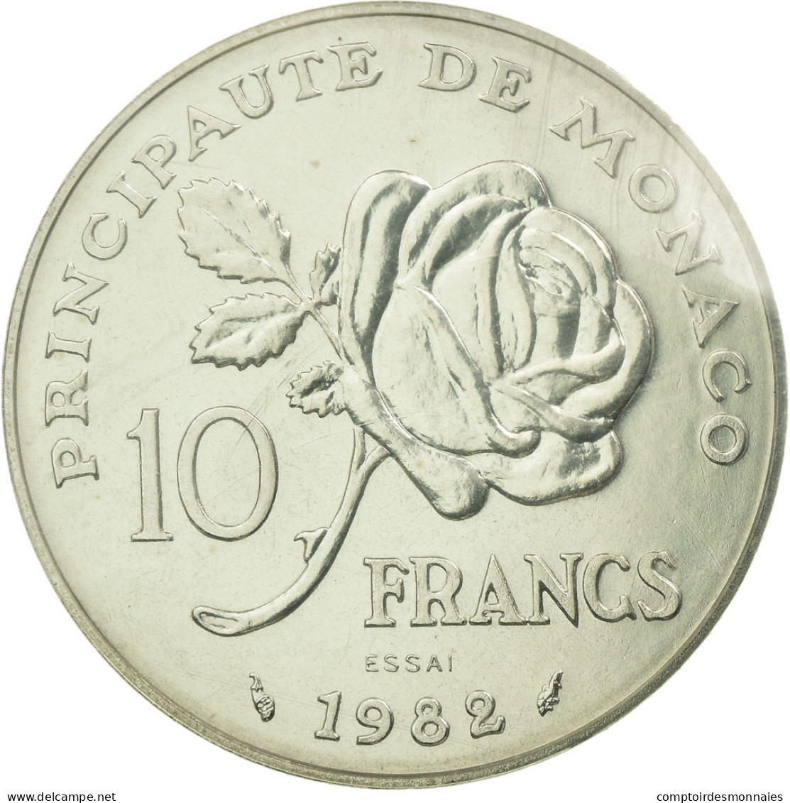 Monnaie, Monaco, 10 Francs, 1982, ESSAI, FDC, Argent, KM:E73 - 1960-2001 Franchi Nuovi