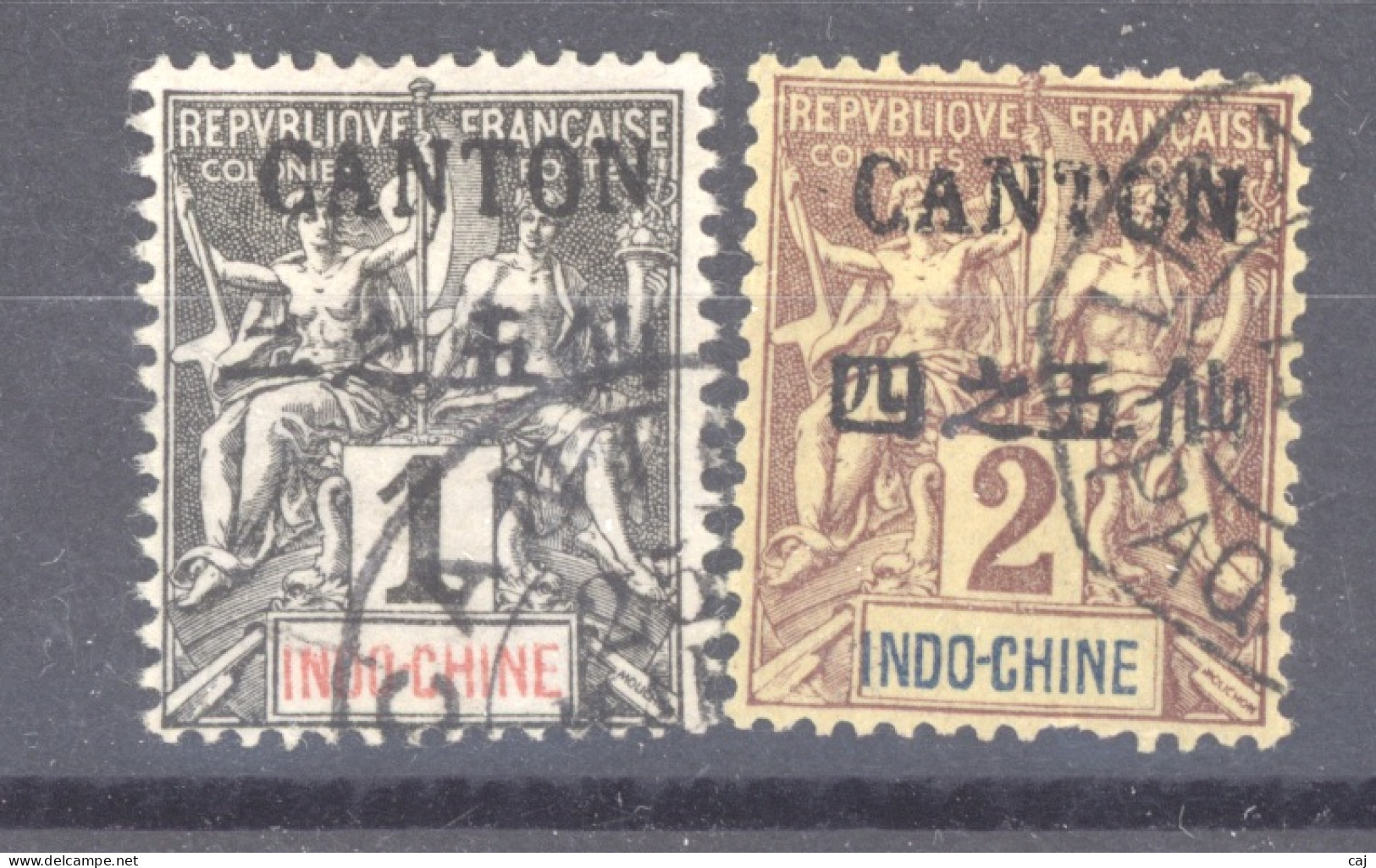 Canton  :  Yv  17-18  (o) - Used Stamps