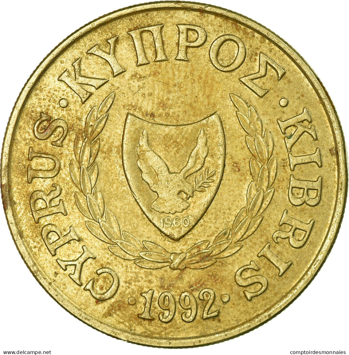 Monnaie, Chypre, 20 Cents, 1992, TTB, Nickel-brass, KM:62.2 - Chipre