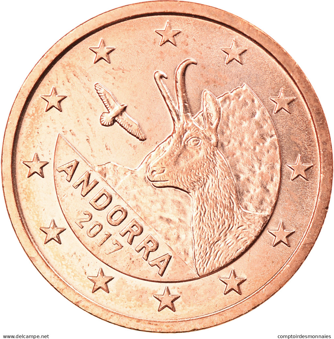 Andorra, 2 Euro Cent, 2017, SPL, Copper Plated Steel, KM:New - Andorra