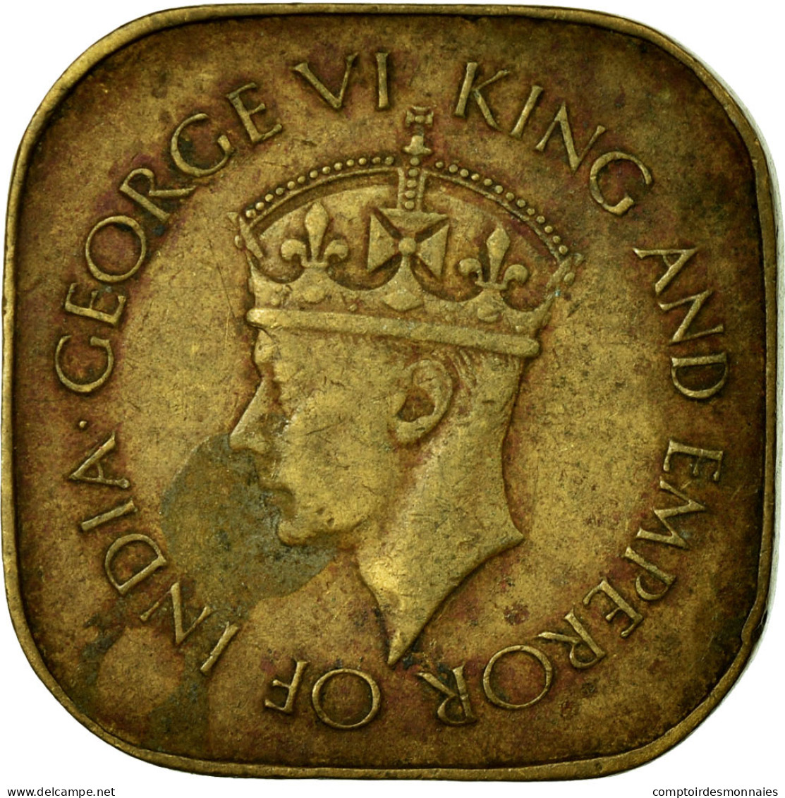 Monnaie, Ceylon, George VI, 5 Cents, 1942, TB+, Nickel-brass, KM:113.1 - Sri Lanka