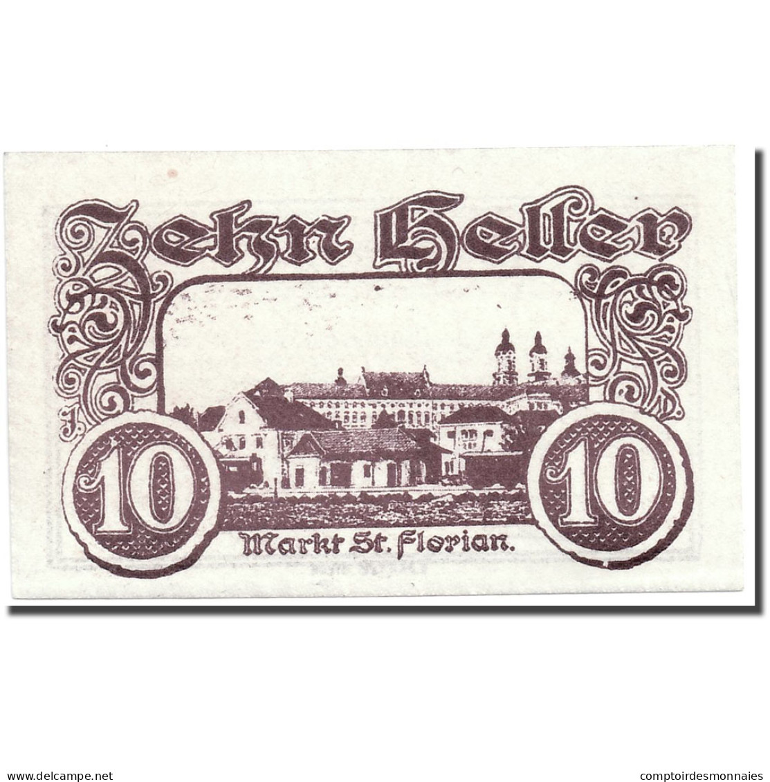 Billet, Autriche, St Florian, 10 Heller, Château, 1920, 1920-03-15, SPL - Oesterreich