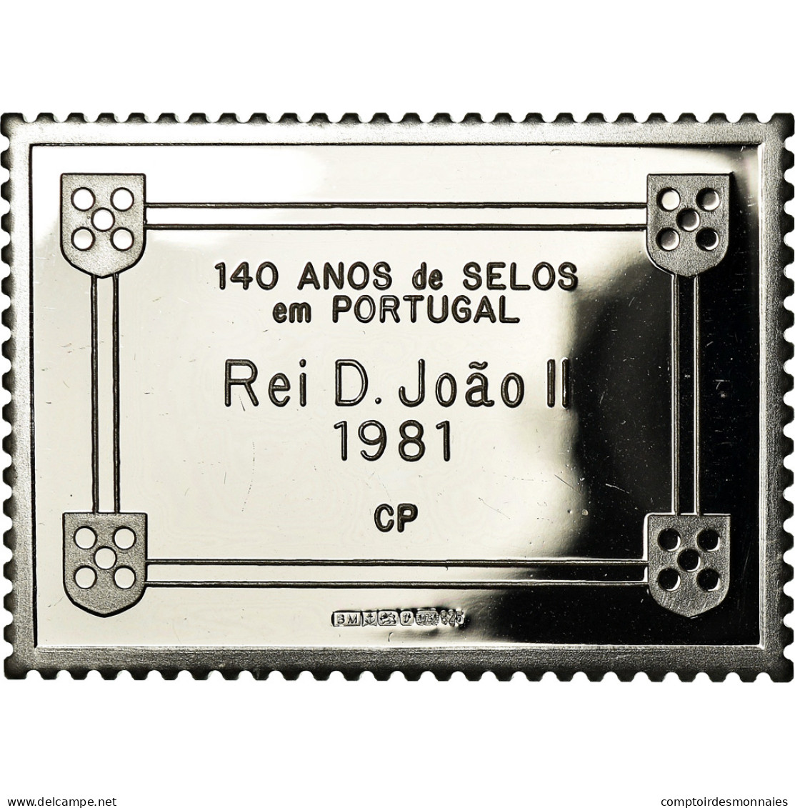 Portugal, Médaille, Timbre, Rei D.Joao II, Shipping, 1981, SPL+, Argent - Other & Unclassified