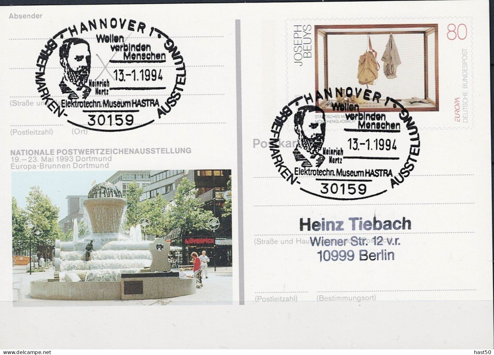 Deutschland Germany Allemagne - Sonderpostkarte NAPOSTA (MiNr: PSo 30) 1993 - Siehe Scan - Postkaarten - Gebruikt