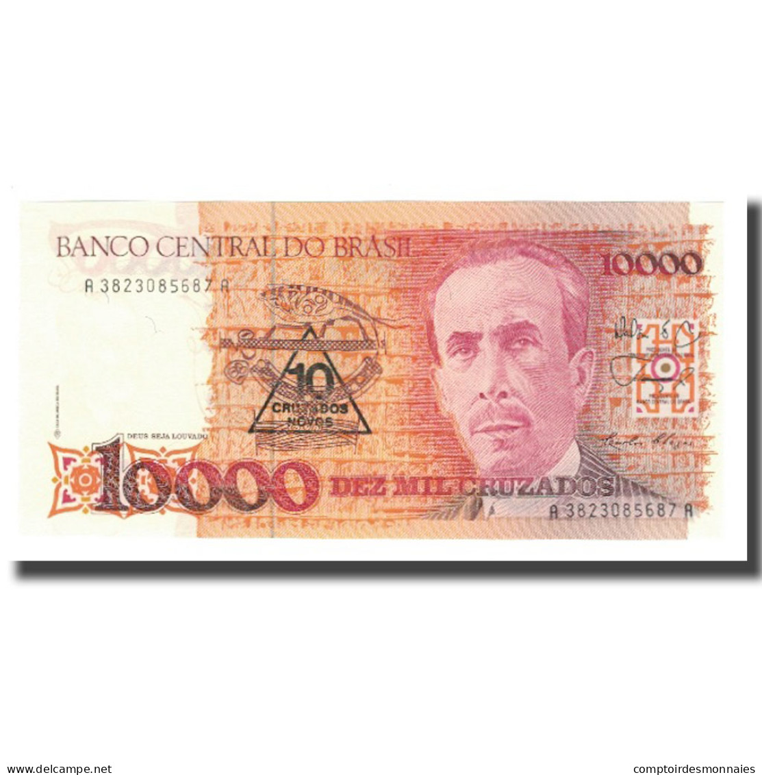 Billet, Brésil, 10 Cruzados Novos On 10,000 Cruzados, UNDATED (1989-90) - Brasilien