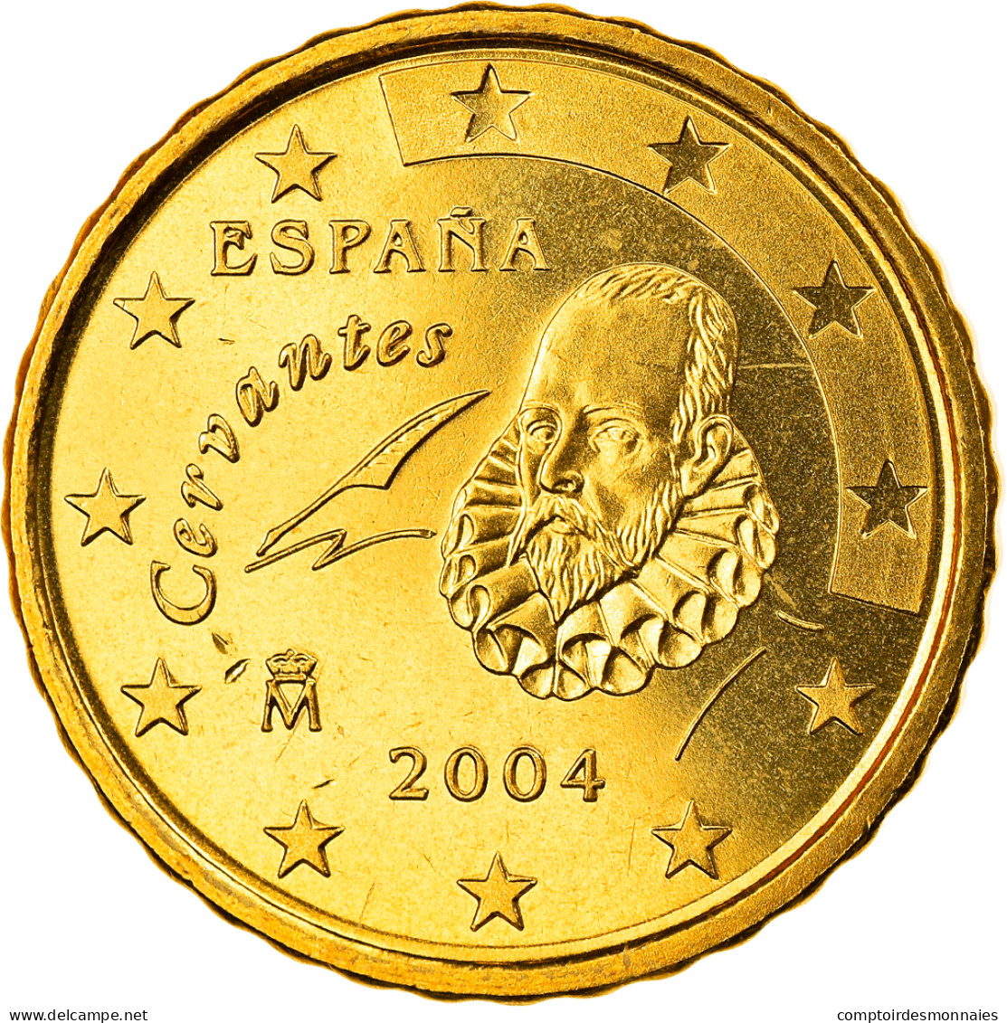 Espagne, 10 Euro Cent, 2004, Madrid, FDC, Laiton, KM:1043 - Espagne