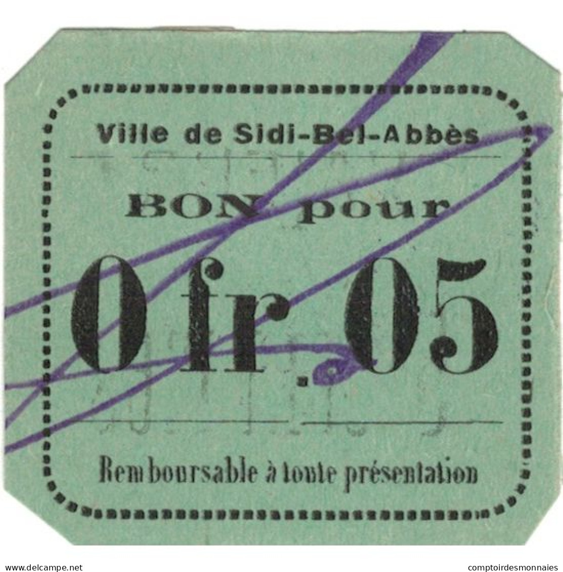 Billet, Algeria, 5 Centimes, 1916-1918, Undated (1916-18), SUP - Algeria