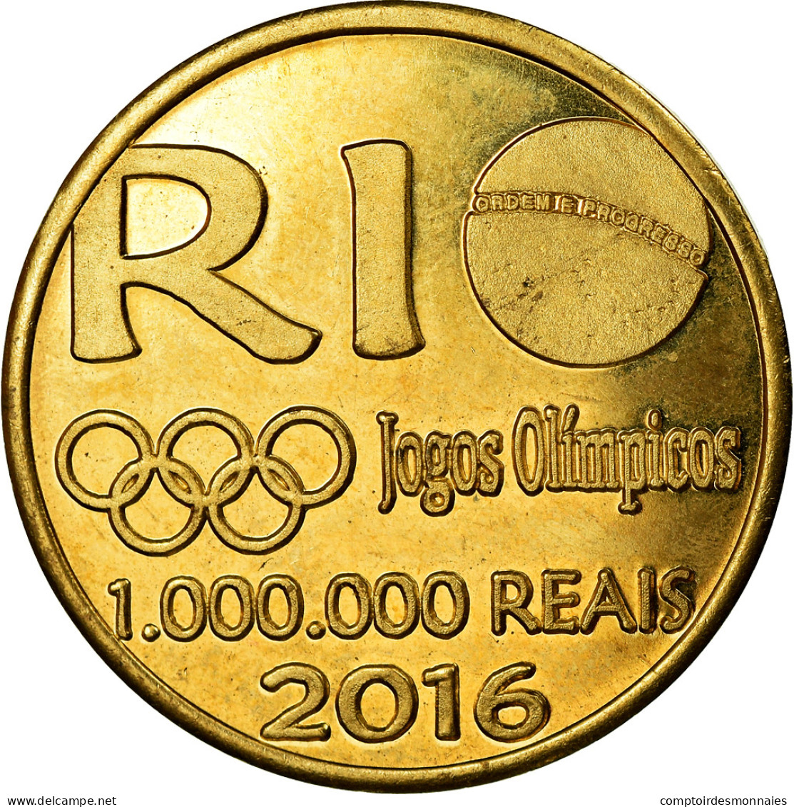 Monnaie, CABINDA, 1 Million De Reais, 2016, Jeux Olympiques De Rio, SPL, Laiton - Angola