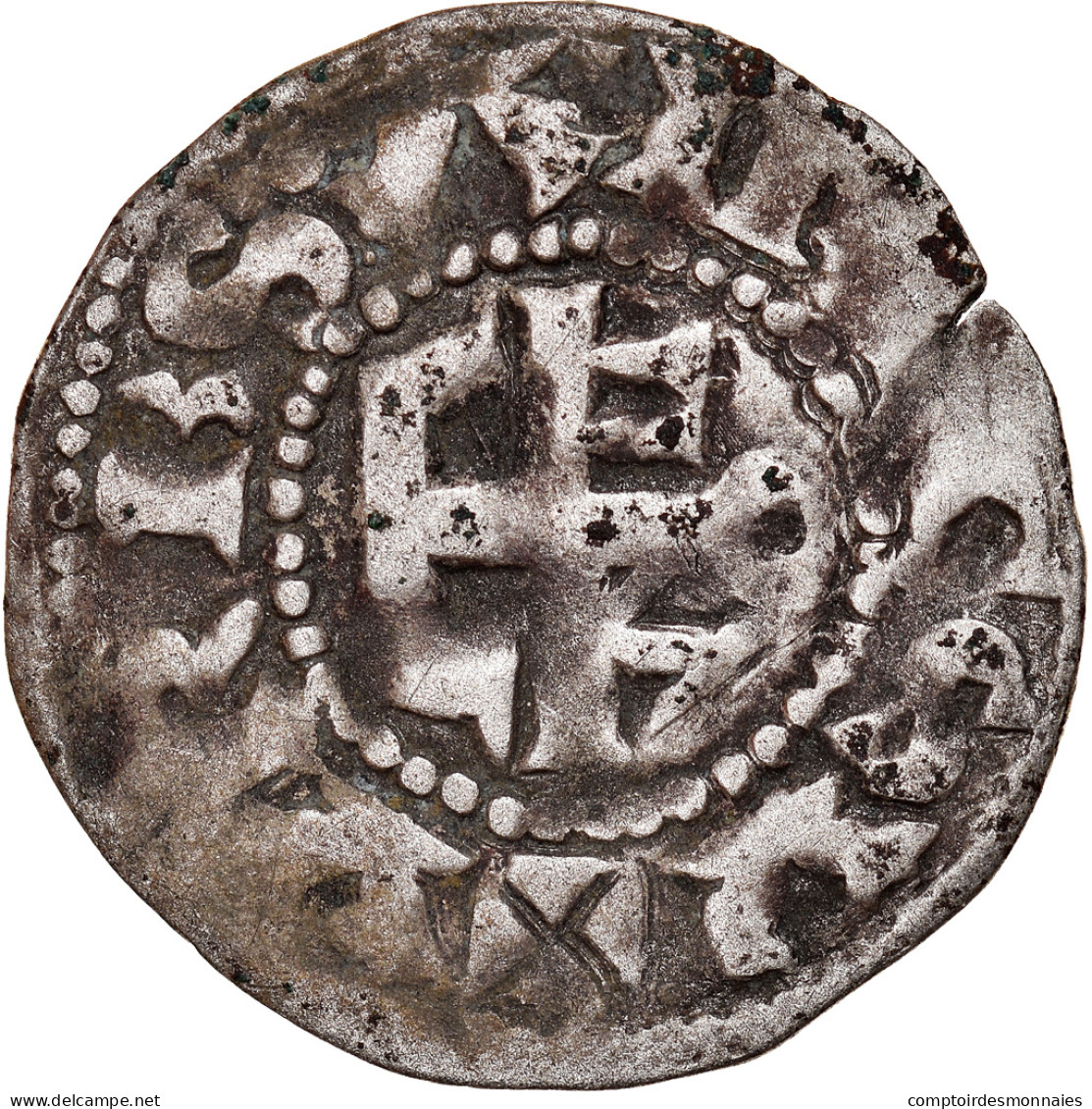 Monnaie, France, Anjou, Foulques V, Denier, ND (1160-1190), Angers, TB+, Argent - Andere & Zonder Classificatie