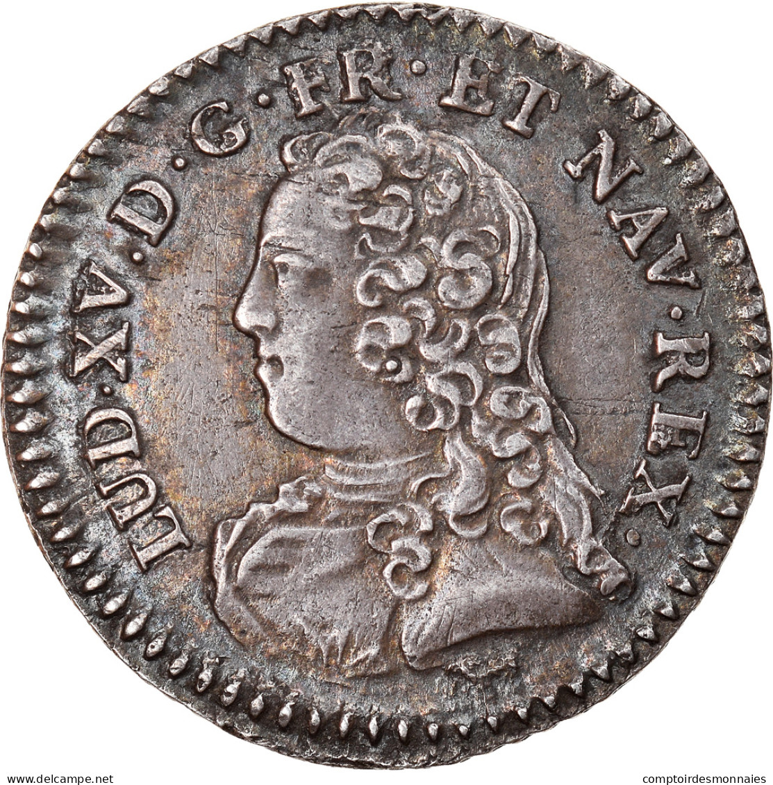 Monnaie, France, Louis XV, 1/20 Écu  Aux Branches D'olivier (6 Sols), 6 Sols - 1715-1774 Luigi XV Il Beneamato