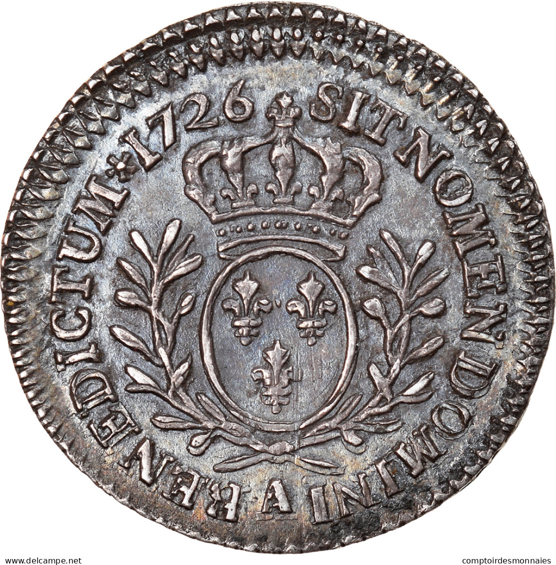 Monnaie, France, Louis XV, 1/20 Écu  Aux Branches D'olivier (6 Sols), 6 Sols - 1715-1774 Louis  XV The Well-Beloved