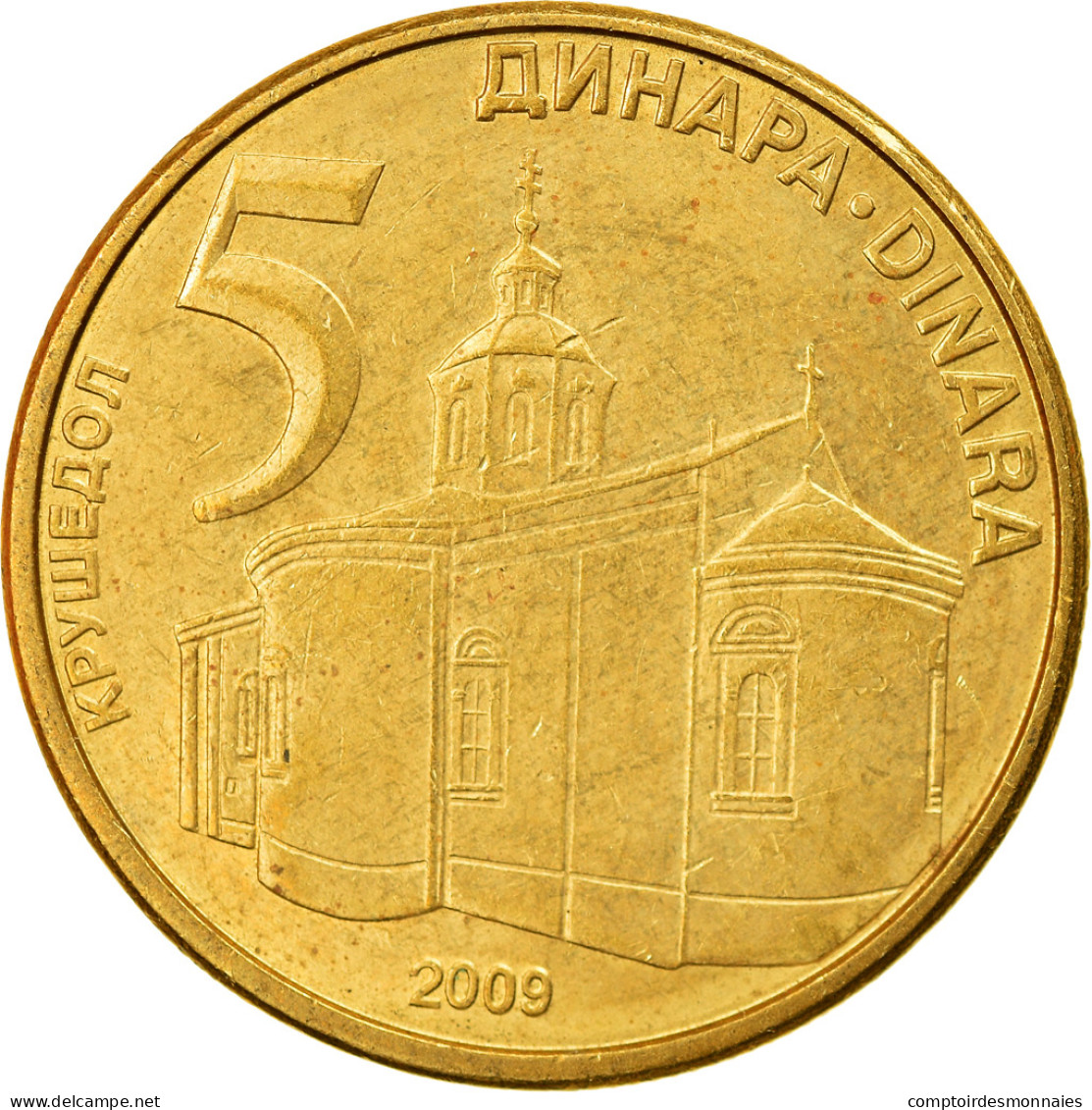 Monnaie, Serbie, 5 Dinara, 2009, TTB, Nickel-brass, KM:40 - Servië