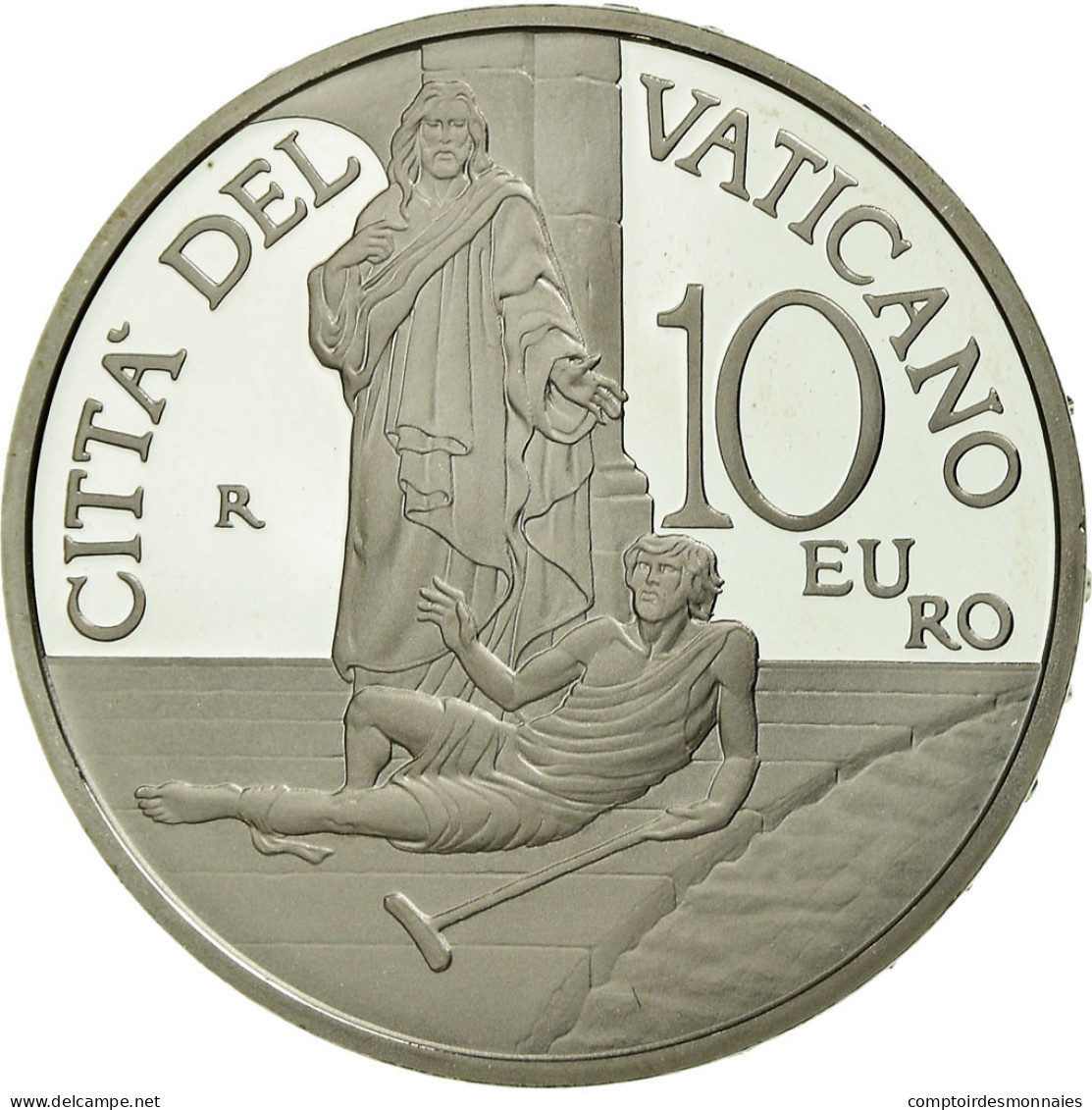 Cité Du Vatican, 10 Euro, Journée De La Maladie, 2012, Proof, FDC, Argent - Vatikan