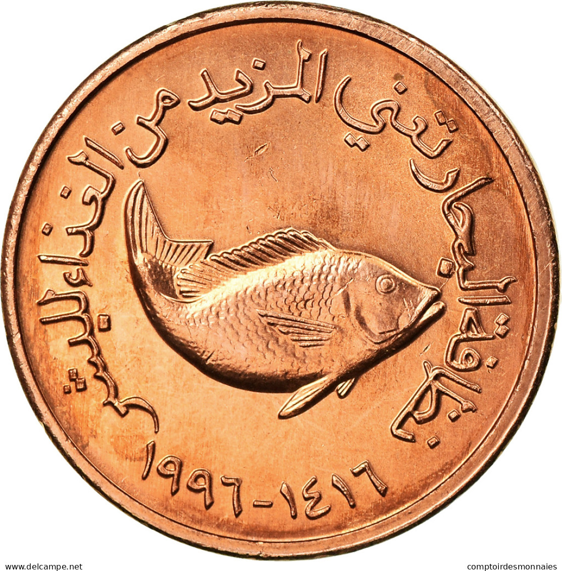 Monnaie, United Arab Emirates, 5 Fils, 1996, British Royal Mint, SPL, Bronze - Verenigde Arabische Emiraten