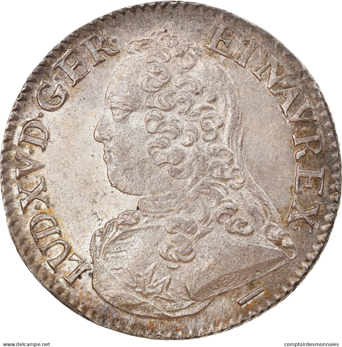 Monnaie, France, Louis XV, 1/5 Écu Aux Branches D'olivier, 24 Sols, 1/5 ECU - 1715-1774 Ludwig XV. Der Vielgeliebte