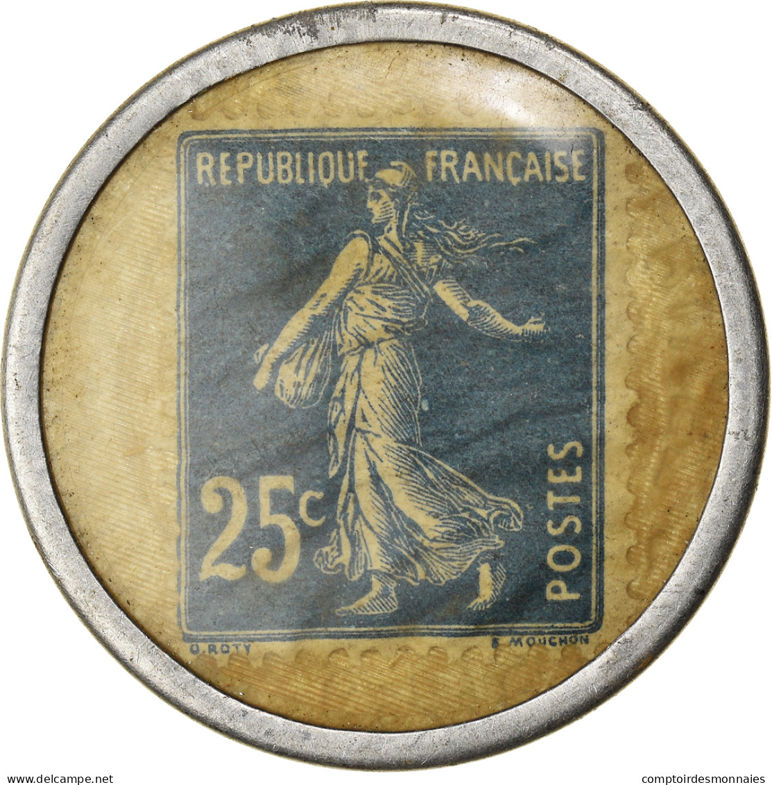 Monnaie, France, Credit Lyonnais, 25 Centimes, 1920, Timbre-Monnaie, TTB+ - Monétaires / De Nécessité