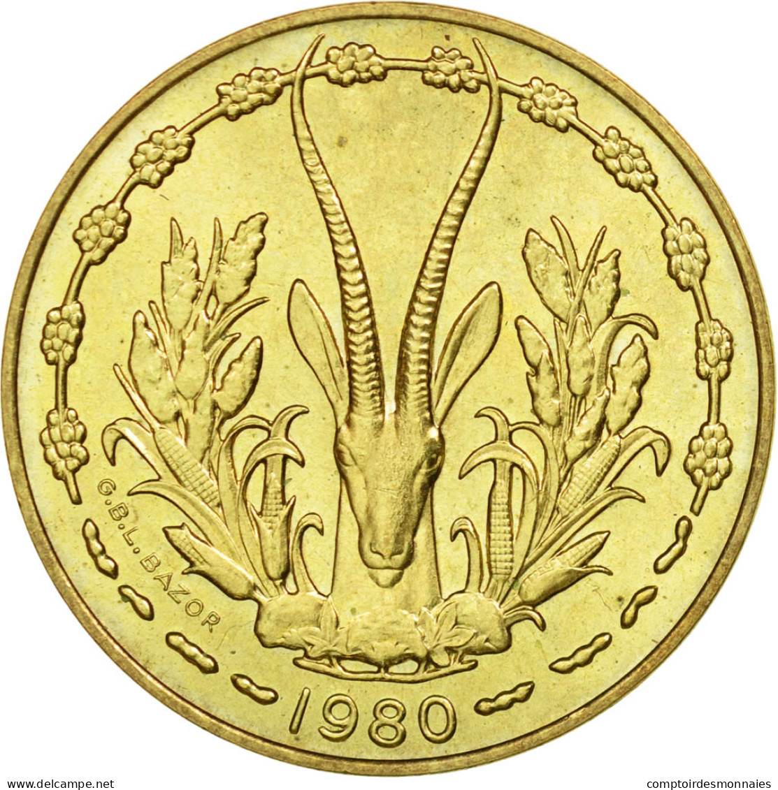 Monnaie, West African States, 10 Francs, 1980, Paris, TTB - Ivoorkust