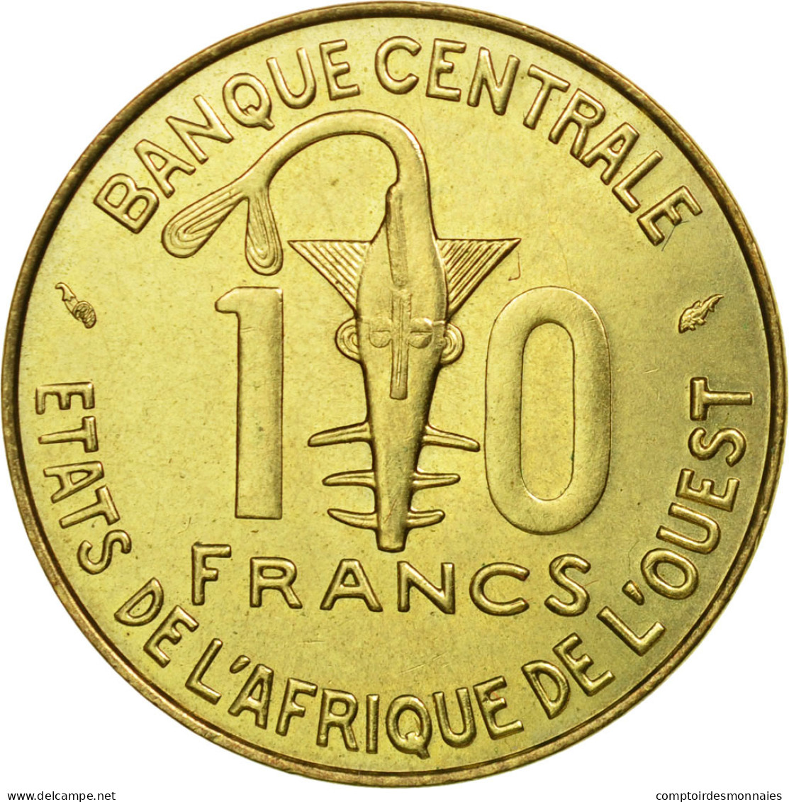 Monnaie, West African States, 10 Francs, 1980, Paris, TTB - Côte-d'Ivoire