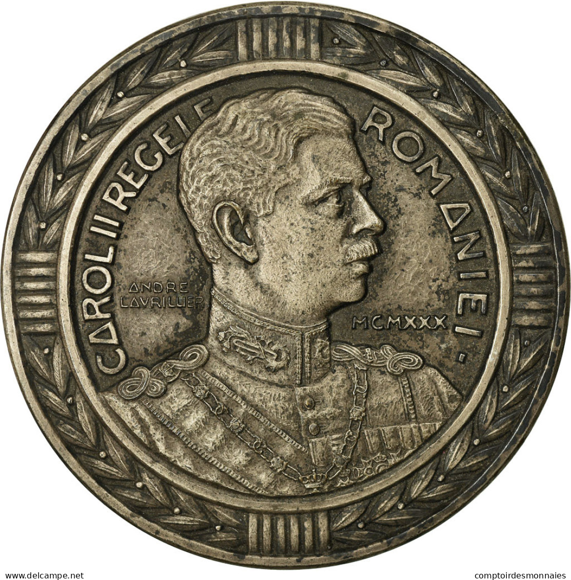 Roumanie, Médaille, Carol II, Centenaire De L'Infanterie Royale, 1930 - Andere & Zonder Classificatie