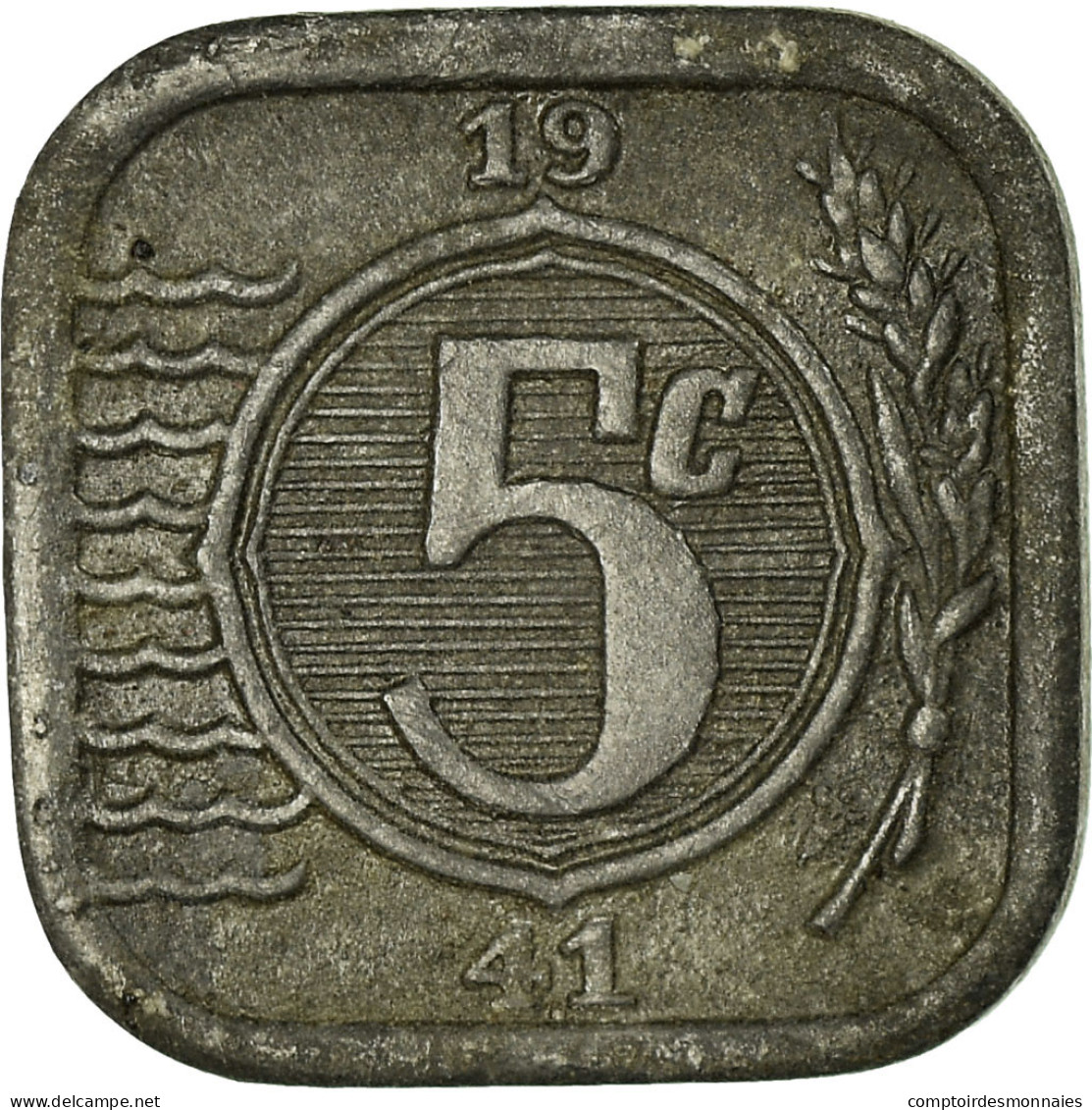 Monnaie, Pays-Bas, Wilhelmina I, 5 Cents, 1941, TB, Zinc, KM:172 - 5 Centavos