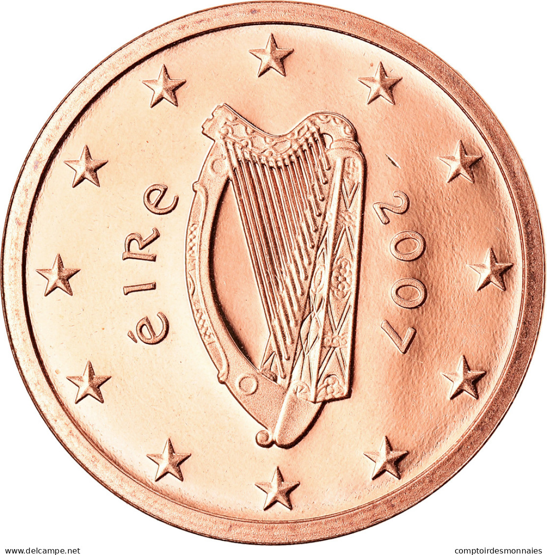 IRELAND REPUBLIC, 2 Euro Cent, 2007, Sandyford, BE, FDC, Copper Plated Steel - Irlande