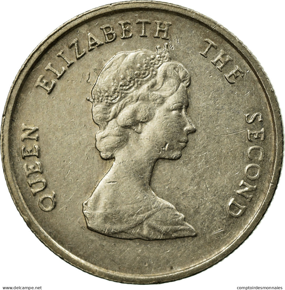 Monnaie, Etats Des Caraibes Orientales, Elizabeth II, 10 Cents, 1987, TTB - Caraïbes Orientales (Etats Des)