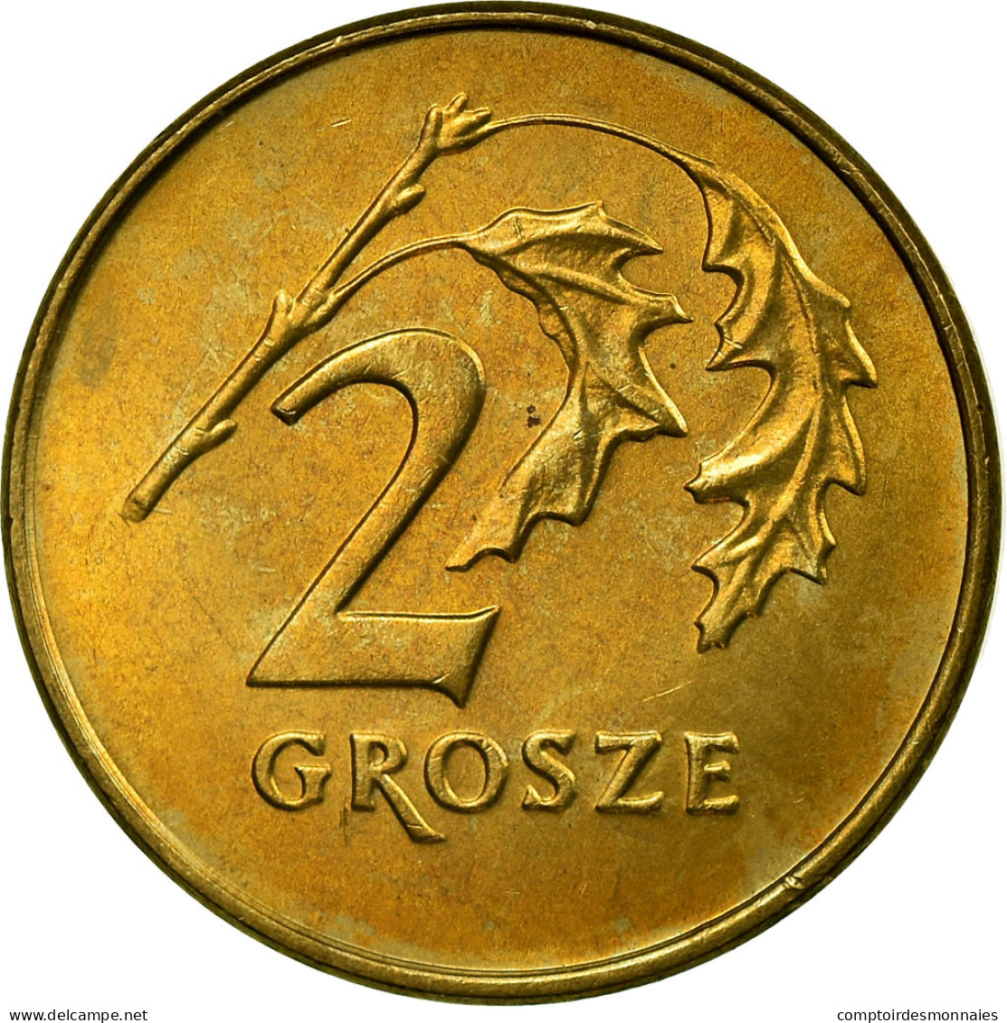 Monnaie, Pologne, 2 Grosze, 1992, Warsaw, SUP, Laiton, KM:277 - Pologne