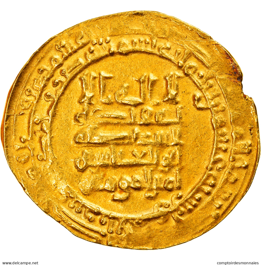 Abbasid Caliphate, Al-Muqtadir, Dinar, AH 320 (932/933), Al-Ahwaz, Or, TTB - Islamiche
