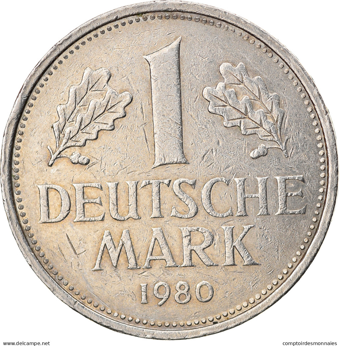 Monnaie, République Fédérale Allemande, Mark, 1980, Hambourg, TTB - 1 Marco