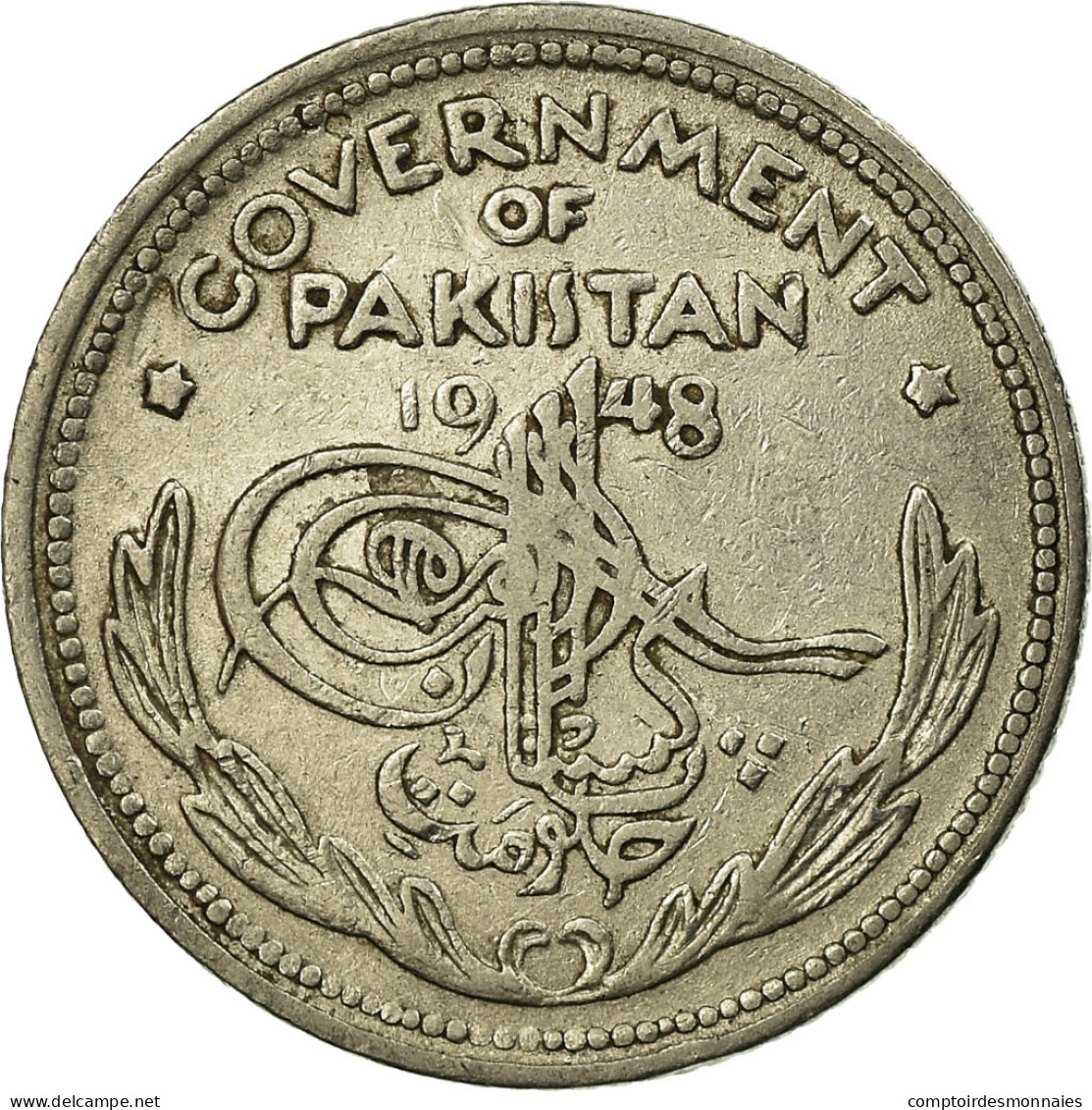 Monnaie, Pakistan, 1/4 Rupee, 1948, TTB, Nickel, KM:5 - Pakistan
