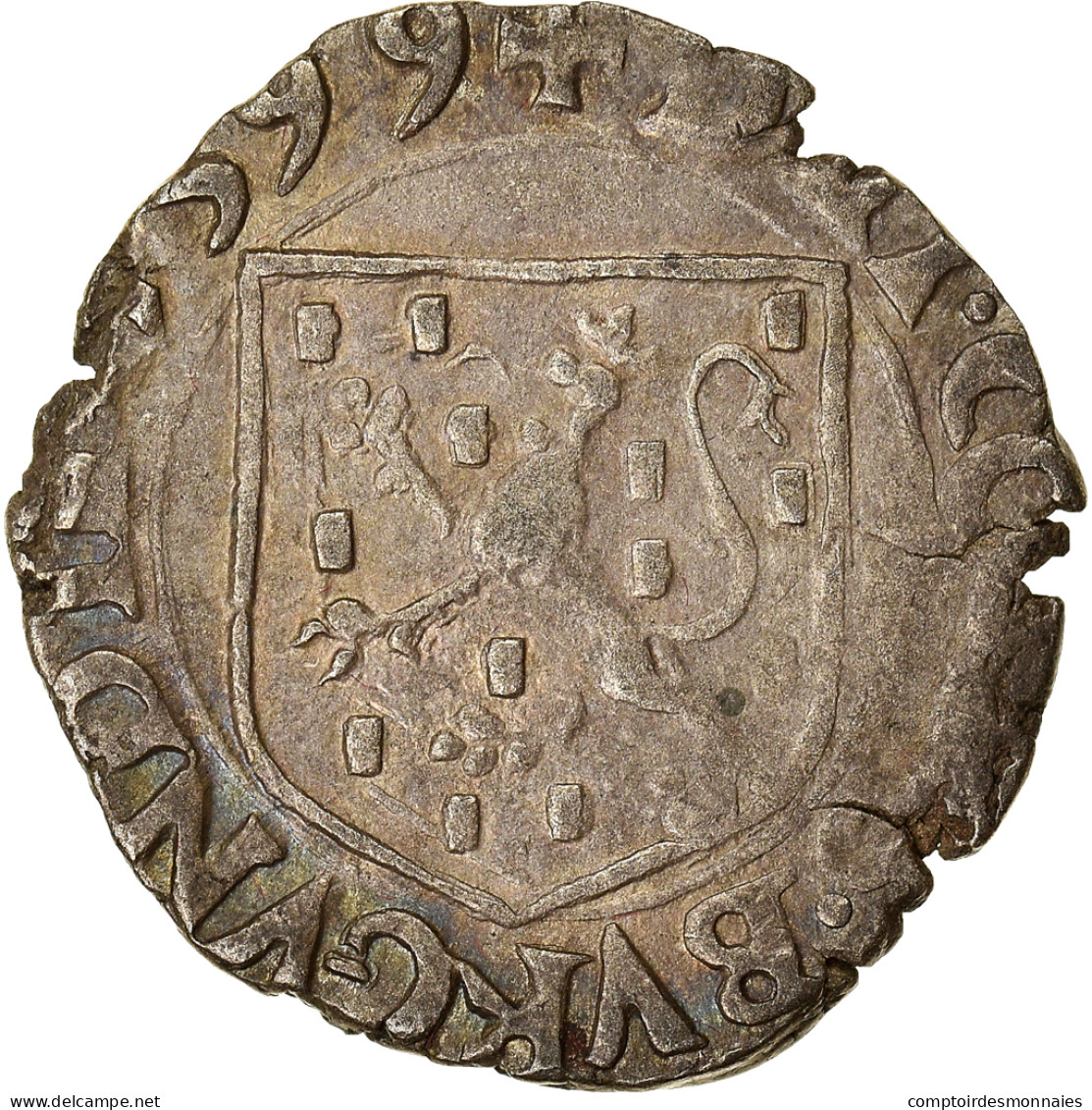 Monnaie, Espagne, Franche-Comté, Philippe II, Carolus, 1599, Dole, TTB, Billon - Altri & Non Classificati