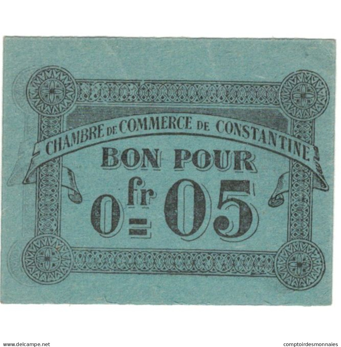 Billet, Algeria, 5 Centimes, Chambre De Commerce, 1915, 1915-10-12, TTB+ - Algerien